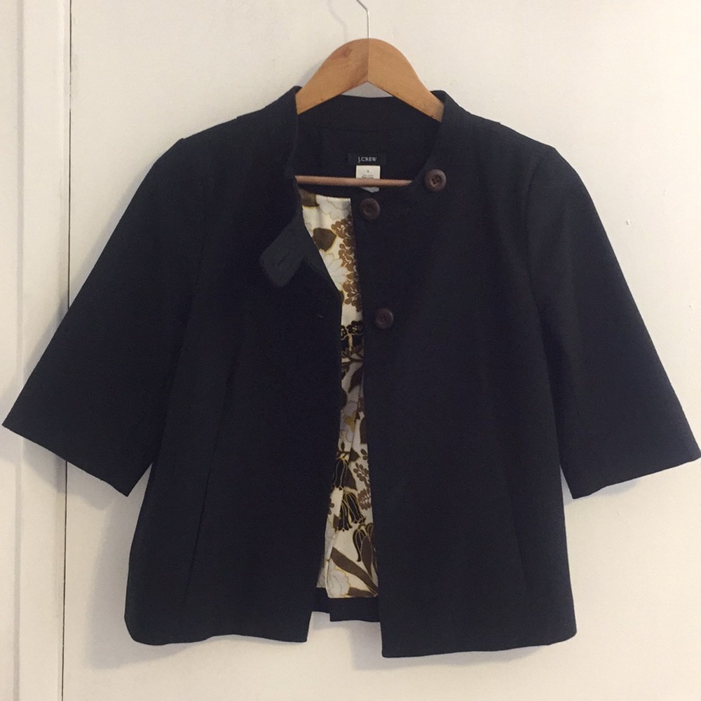 J Crew Crop Jacket, silk lining. Vintage.